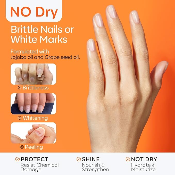 Modelones Nail Polish Remover, Acetone Nail Polish Remover Enriched with Jojoba Oil Gel Polish Remover for Gel Glue Acrylic Dip Powder Remover for Home Salon(8 FL.Oz., Pack of 2)
