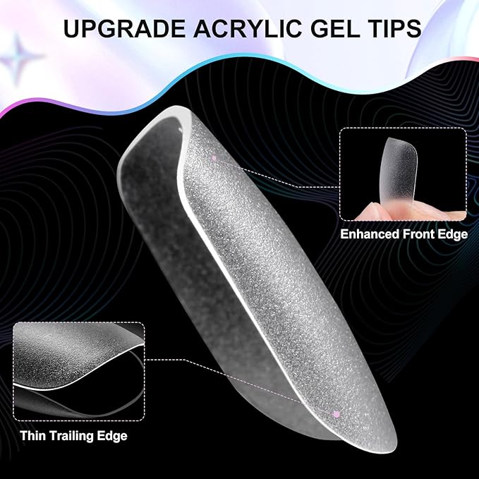 Short Coffin Full Cover Nail Tips, 240Pcs Double-Sided Matte Press-On Fake Nails, No File Pre-Shaped, Gel Polish Ready, 15 Sizes for Manicure, Home DIY, Salon Use, No Base Coat Needed