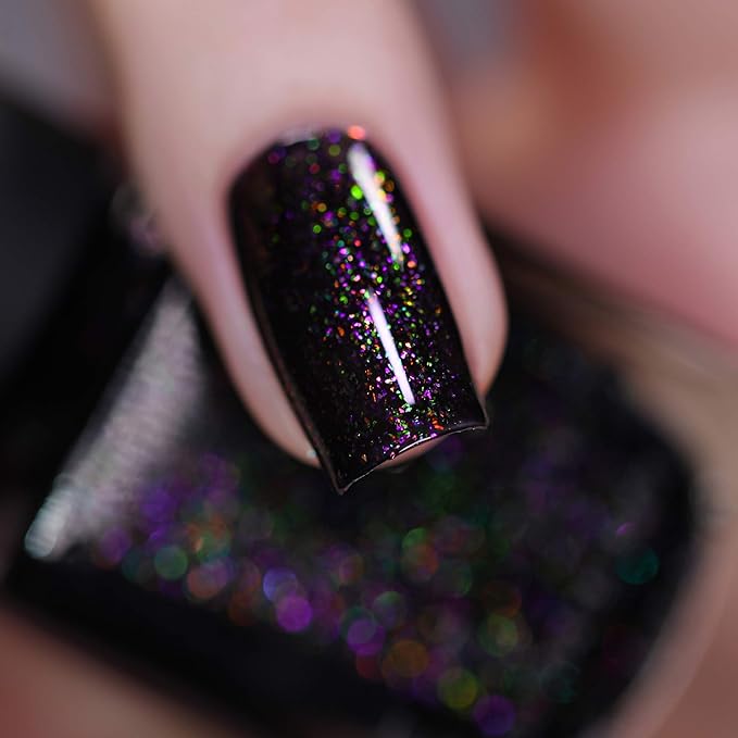 ILNP Cursed - Festive Black Shimmer Nail Polish