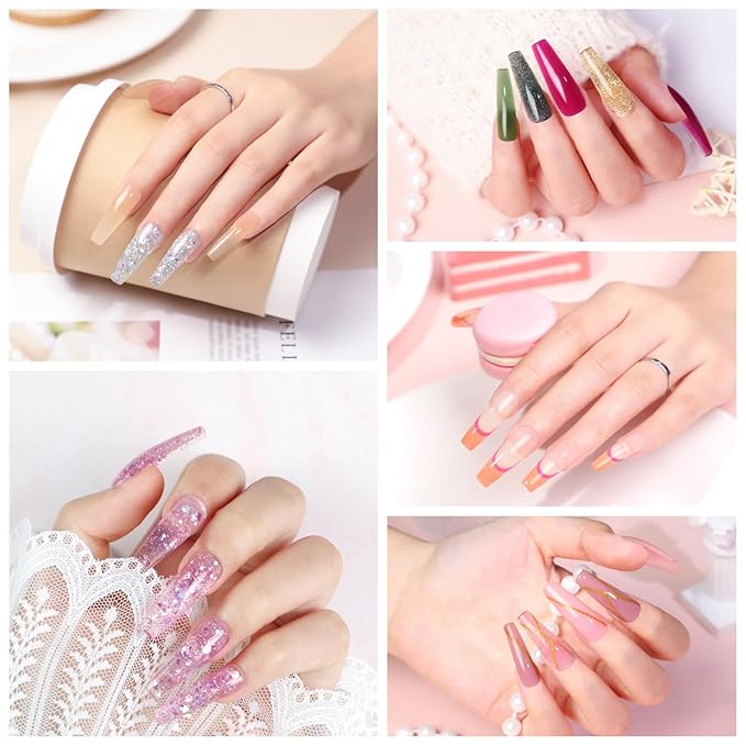 COSCELIA 22PC Poly Nail Gel Kit Starter Kit, 15 Colors 16ML Poly Nail Extension Gel Colors for Beginners without Lamp Thickening Solutions Top Base Coat at Home Gifts for Women