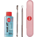 ONYX Professional 4PC Soak Off Essentials - Gel & Nail Removal Kit, Includes Gel Nail Polish Remover, Cuticle Pusher Tool, & Gel Polish Scraper