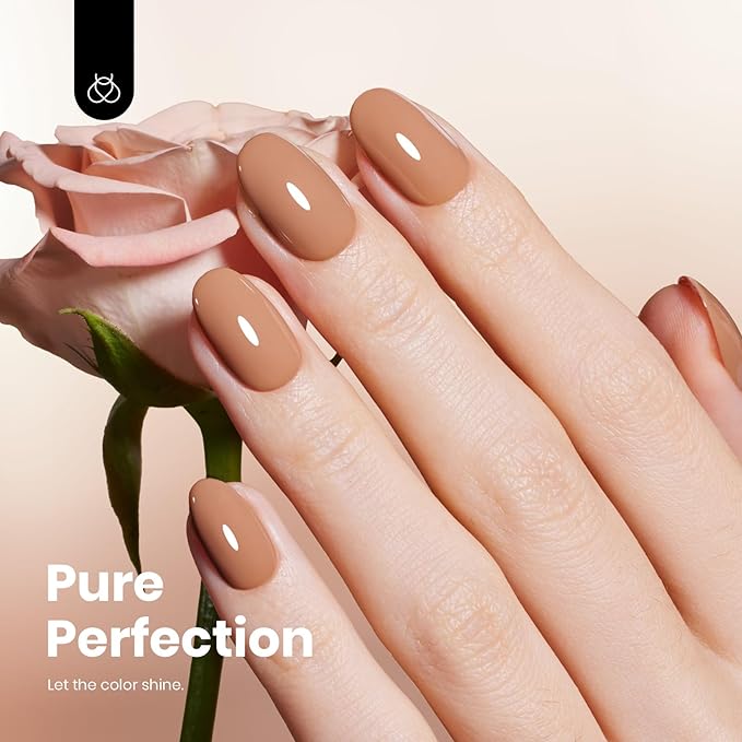 beetles Gel Polish Hema Free Brown Gel Nail Polish Soak Off Uv LED Nail Lamp 15ml DIY Home Manicure Salon Gift for Women Beyonce Caramel