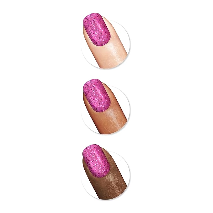 Sally Hansen Miracle Gel™, Holiday Baking Spirits Bright Duo, Long Lasting, Gel-Like Formula, No UV Lamp Needed, Pink Glitter Nail Polish