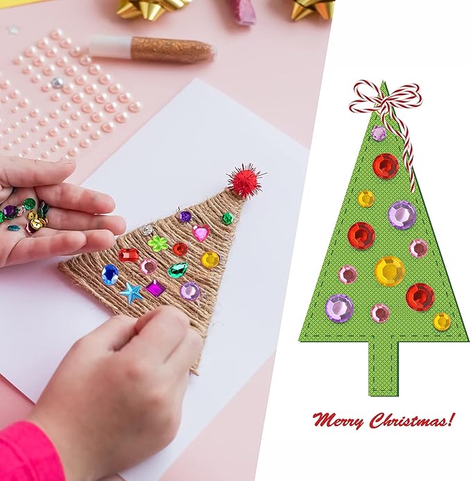 Gem 1392Pcs Self-Adhesive Rhinestone DIY Craft Glitter Stickers, 12 Shapes Suitable for Crafts, Body, Nails, Makeup, Festivals