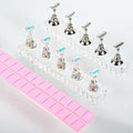 Magnetic Nail Display Stand - Acrylic Nail Holder for Painting, Press On Nail Stand with Strong Magnets, Nail Art Practice Hand Stand