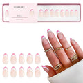 Kiara Sky Press On Nails | XPRESS PRO 100% Acrylic Nails | 30-Piece Kit Includes Nail Glue, Cuticle Pusher, File & Prep Pad | Almond Short - Ballerina