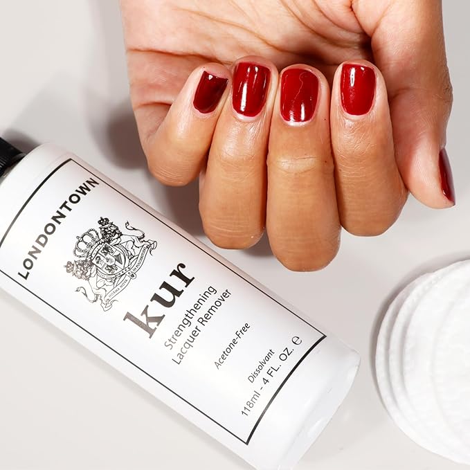 LONDONTOWN Acetone-Free Nail Polish Remover – Fast-Acting, Gentle Formula with Vitamins A & E, Removes Glitter & Dark Polish, Strengthens & Hydrates Nails, 4 fl oz each, Pack of 2