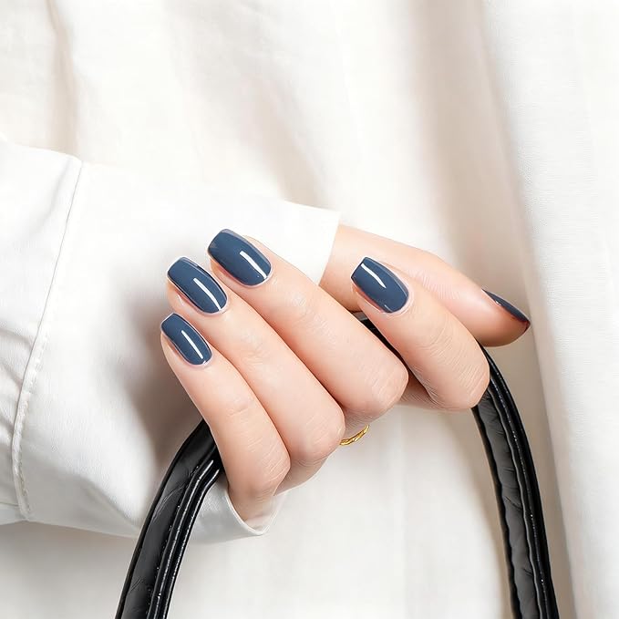 MEGIOR Blue Haze Gel Nail Polish 0.5 Fl Oz Gray Blue Long Lasting Soak Off UV LED Lamp Light Curing TPO Free Gel Polish Kit for Salon and Nail Art Starter Manicure DIY at Home