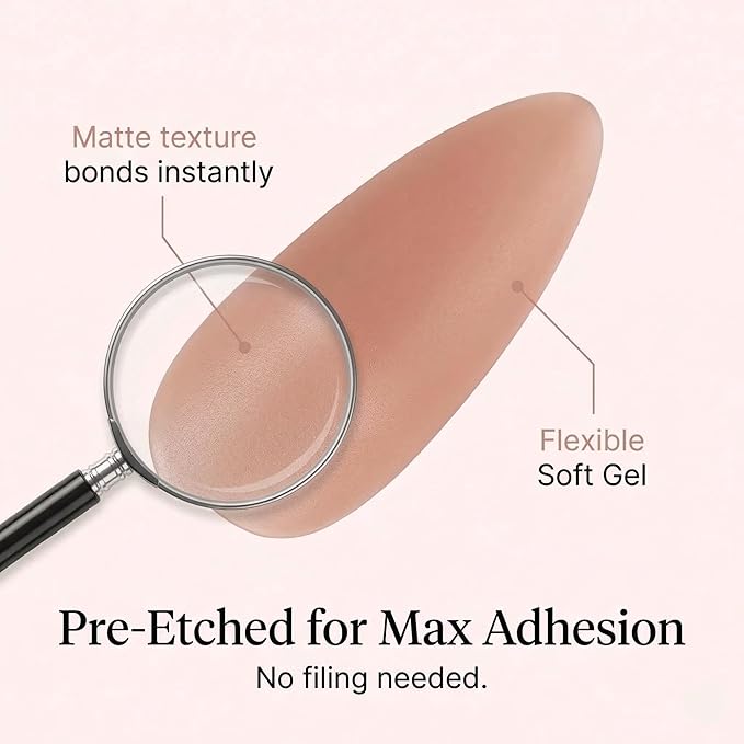 WilloTips Soft Gel Press-On Nail Tips – Medium Almond | 3 Nude Shades, 15 Sizes per Set | Gel-X Nail Extension Style, Tips-Only Refill Pack + Nail Art Sticker Sheets (No Glue, No Lamp)