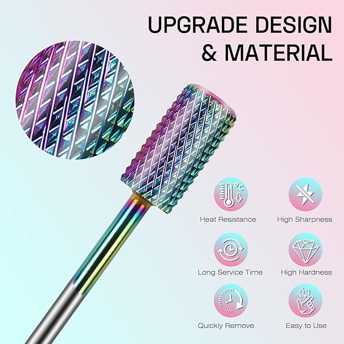 Depvko 10pcs Carbide Nail Drill Bits Set: Professional Cuticle Bit for Efile Nail Drill with 75pcs Small Sanding Bands (#80#120#180) & Mandrel Bit Acrylic Gel Nail Remover Tool Manicure Pedicure Kit