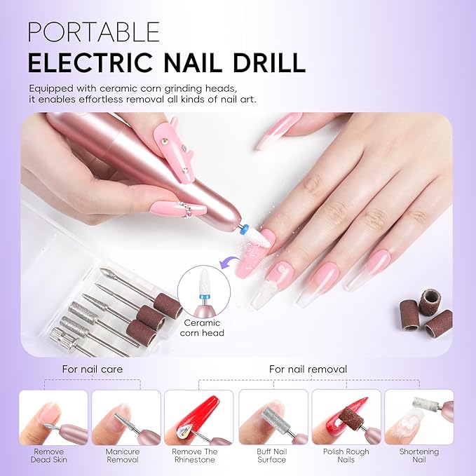 Acrylic Nail Kit for Beginners with Everything ,11 Colors Acrylic Powder Nails Kit Acrylics Set with Drill U V Light 3Pcs Gel Polish 24Pcs Glitter Powders Rhinstones Nail Art Extensions Home Gift Set