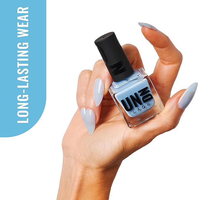 UNDN Vegan Nail Polish - B.Y.O.B. - Creamy Light Blue Nail Polish for Women and Men - Long Lasting, Durable Finish - Cruelty Free - 0.5 oz