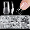 600pc Medium Square Nail Tips, Soft Gel Nail Tip Square Medium Fake Nails Artificial Fingernail, 15 Sizes Full Cover Clear Press on Nail Acrylic Nails Tips for Nail Extensions, Press on Nails Making