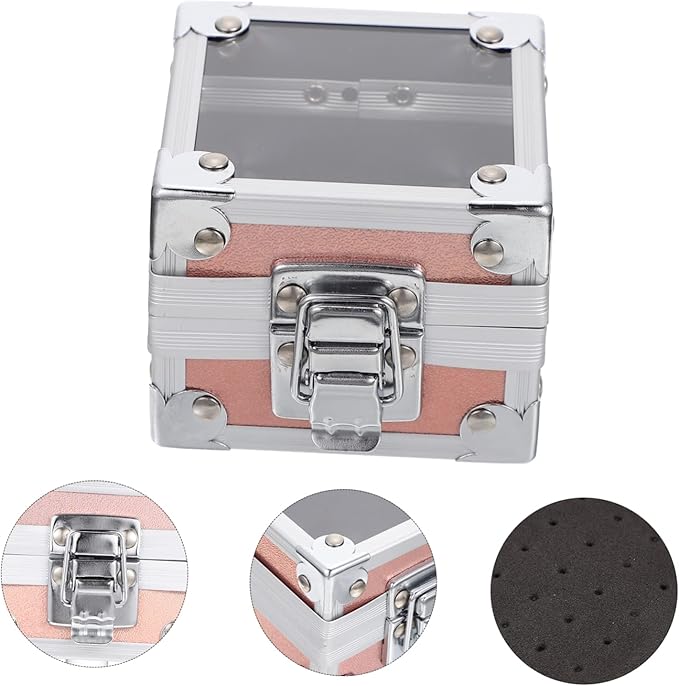 Angoily Nail Storage Box for Nail Drill Bits Nail Grinding Head Box Organizer Manicure Tool Display Case