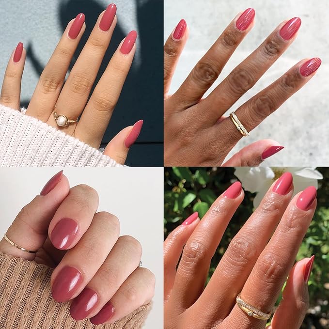 Olive & June Long Lasting Nail Polish | Plump Gel-Like Finish No Lamp Needed | Lasts up to 10 days | Salon-Quality 15-Free Vegan & Cruelty-Free Chip-Resistant | LD Rosy Neutral