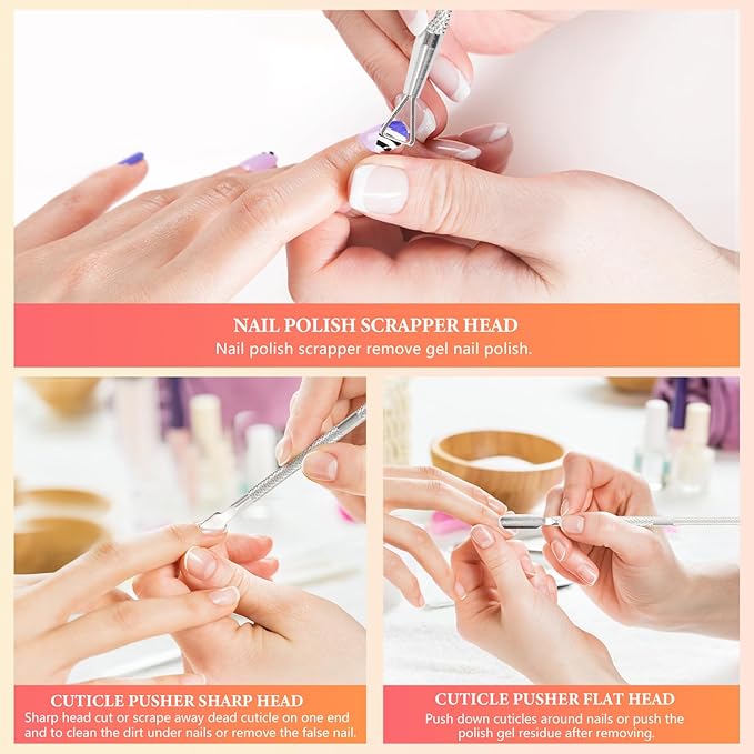 Nail Soaking Bowl, Soak Off Gel Polish Dip Powder Remover Hand Acetone Nail Soak Off Bowl Manicure Bowl with Triangle Cuticle Peeler and Stainless Steel Cuticle Pusher Nail Art Tool (Black-3PCS Set)