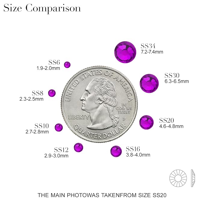 Novani 3000 Pieces Flatback Rhinestones Glass Round Gems Violet Crystals for Nail Art DIY Crafts Clothes Shoes,SS10,2.7-2.9mm