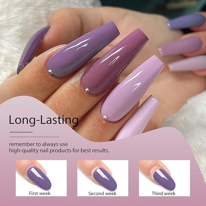 MTSSII Gel Nail Polish 8 Colors, Pink Brown Burgundy Red Gel Polish Set Peach Pastel Pink Nail Polish Gel Kit Soak Off Manicure Set Nail Art Gift for Women DIY Home Salon