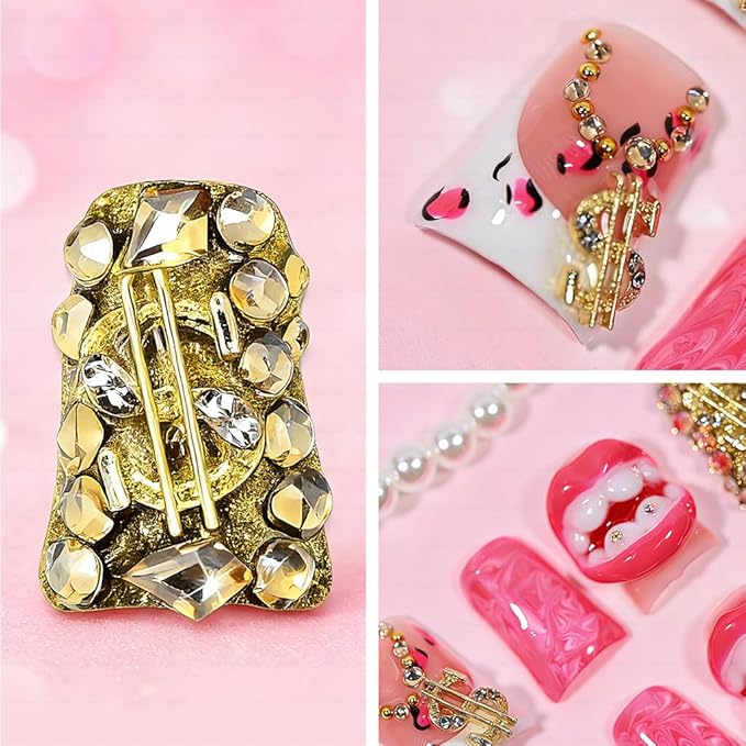 10 Pieces Luxury Acrylic Press On Nails Short Handmade Duck Nails, Pink Thickened False French Nails, Exaggerated Red Lips And The Dollar Sign, Reusable Fake Nails, Acrylic Nails (S)