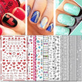 TailaiMei Nail Decals Stickers, 1600+ Pcs Self-Adhesive Tips DIY Nail Art Design Stencil (12 Large Sheets)