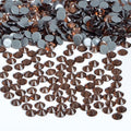 Bymitel Hotfix Crystal Rhinestones Round Gems Iron on DIY Jewelry Making Flat Back for Crafts,Smoked Topaz, 4.8mm(SS20/1440pcs)