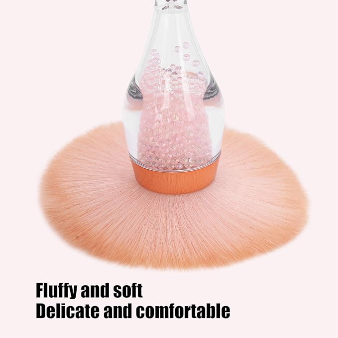 Nail Dust Cleaning Brush, Soft Nail Arts Makeup, Nail Art Powder Remover Brush, Makeup Blush Brushes Not Fall Off, Not Fade with Attracting Appearance and Shape