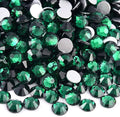 Blinginbox 288 Pieces SS30/6.4-6.6mm Flat Back Crystal Rhinestones Round Gems for Nail Art,Emerald
