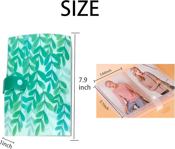 144 Slots Nail Art Sticker Storage Book Display Collecting Equipment Nail Art Decals Photos Storage Book Manicure Designer Tools Decoration Kits(Leaves)
