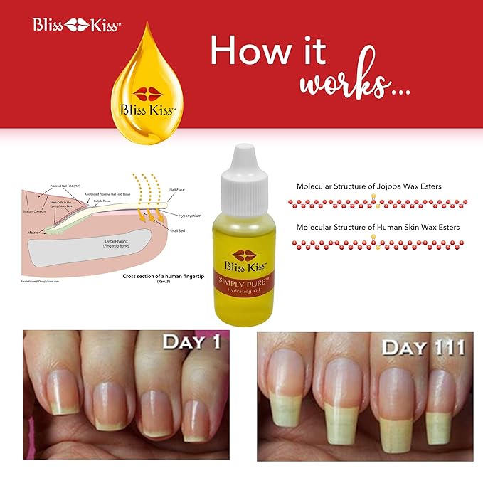Bliss Kiss Simply Pure Cuticle & Nail Oil 0.5 oz Dropper (Pumpkin Spice Latte)