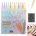12 Colors Nail Art Pens Set, Nail Polish Pens Quick Dry Na il Polish Markers for DIY Na il Art Design, Acrylic Painting & Dotting, Manicure Tools for Beginners & Professionals