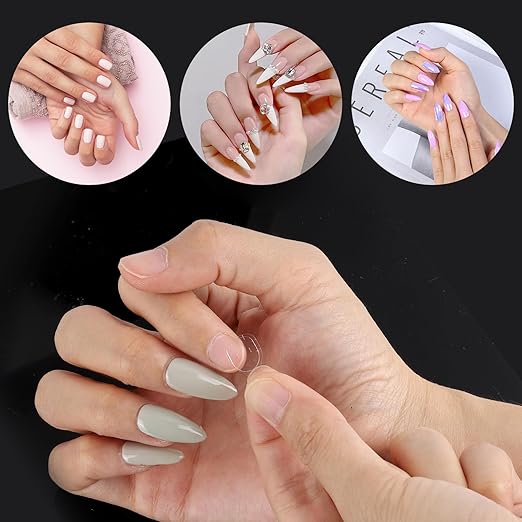 2400 Pcs Adhesive Nail Tab(100 Sheets), 12 Sizes Nail Stickers for Press on Clear Waterproof Breathable False Nail Jelly