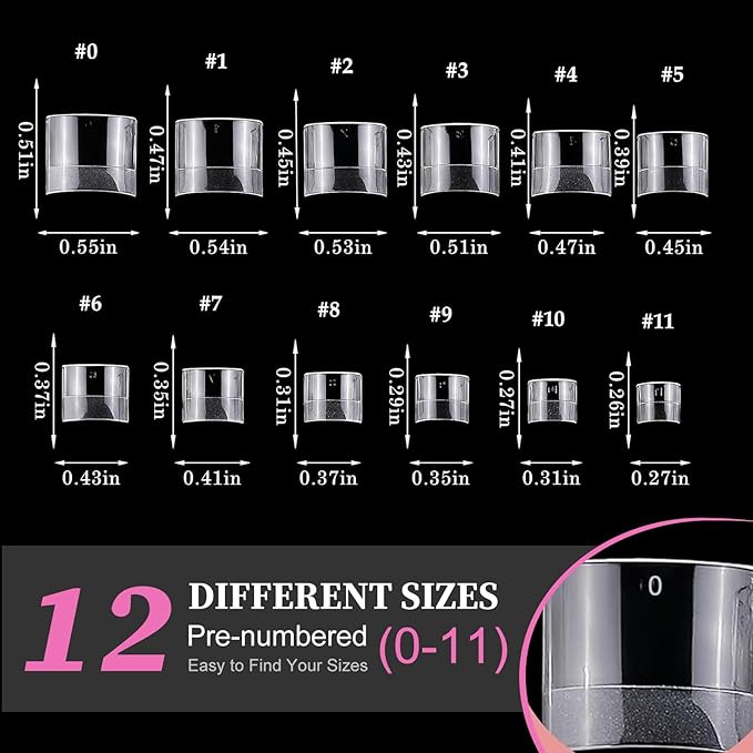 AddFavor 240pcs Toe Nail Tips Clear Soft Gel Toenail Tips Half Cover Square Acrylic Toe Tips Press on Nails Clear Artificial False Fake Toe Nails Tips for Salon and Home Foot Pedicure Manicure