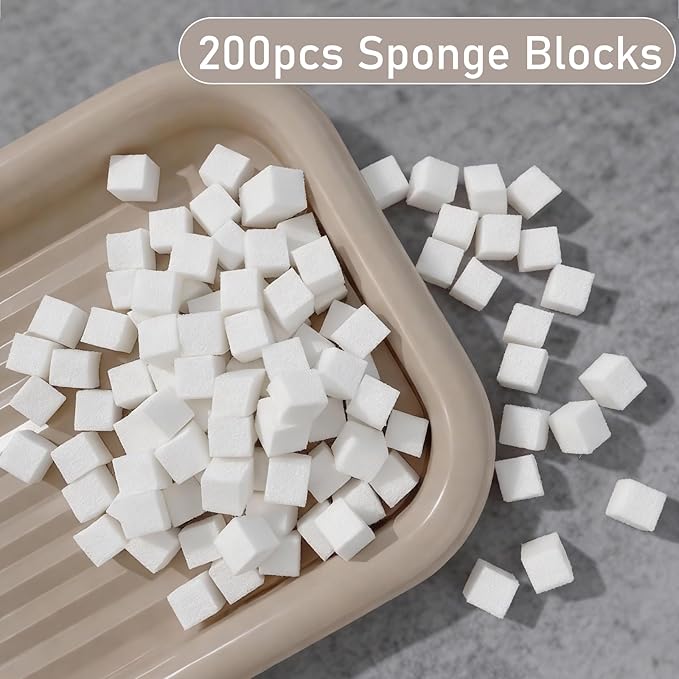 200PCS Soft Sponges With Grabbing Pen For Ombre And Aura Nail Art With Brush, Professional Manicure Nail Art Tools Accessories Supplies, Ombre Nail Sponges For Ombre Nails Art Tools