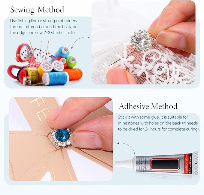 200 Pcs 12MM Sew on Rhinestones Mixed Colors Crystal Glass Metal Base Flower Shape, Flatback Rhinestones for Crafting, Sewing Accessories for Clothes and Shoes (Blue)