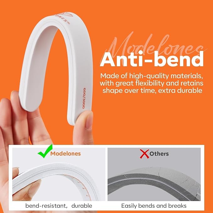 Modelones Nail Files and Nail Buffers Blocks 4 PCS, Double Side Trimed & Shaped Emery Board 100/150/180 Grits 600/3000 Nail Shine Polishing Stick, Reusable Washable Anti-bend Anti-drop Particles White