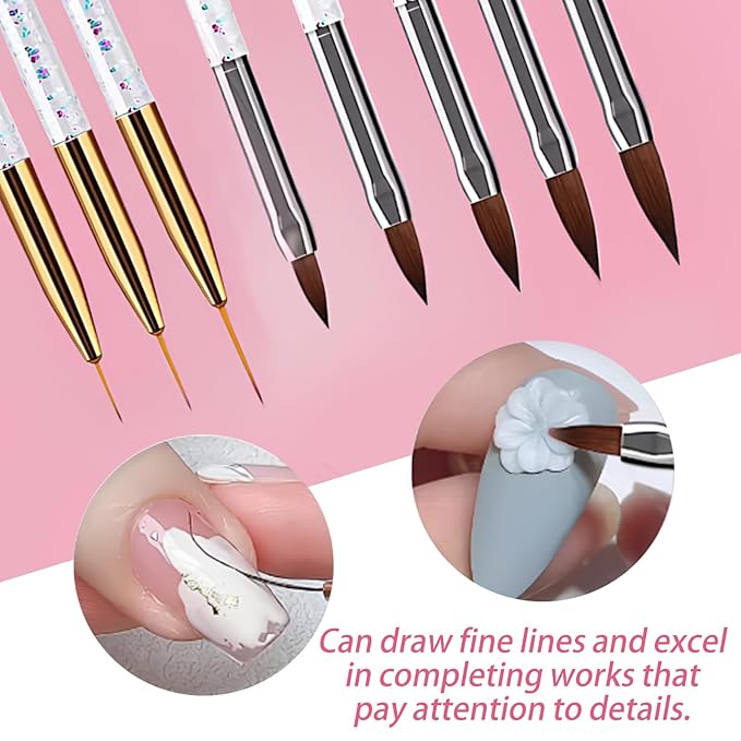 Professional Nail Art Brush Dotting Tools Kit (N31 White)