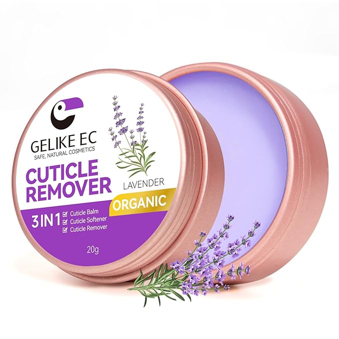 Gelike EC Cuticle Remover Cream Softener - Lavender Infused Professional Strength - Salon Grade Cuticle Treatment for Nail Technicians - Repairs Damaged Nails & Prevents Hangnails
