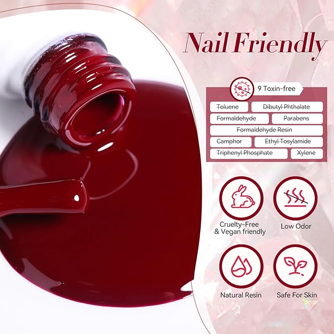 Born Pretty Fall Winter Gel Nail Polish Pumpkin Caramel Orange Brown Red Shimmer Sparkle Gel Polish Nail Art Manicure DIY Collection 6PCS