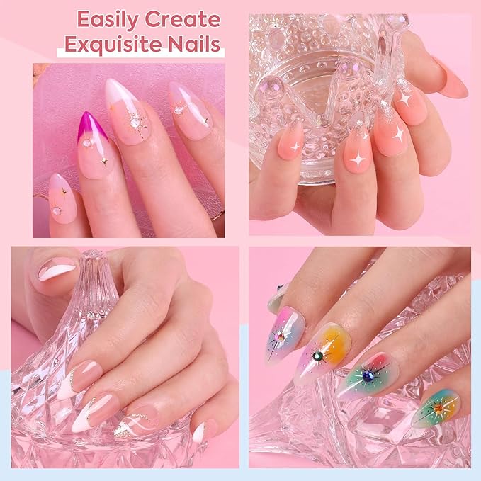 Almond Fake Nail Tips Medium: 600Pcs Full Cover Nail Tips for Acrylic Nails Professional Clear Nail Tip with Nail Glue Remover & Glue Acrylic False Nail Clippers Art Nail Extension Kit for Home Salon