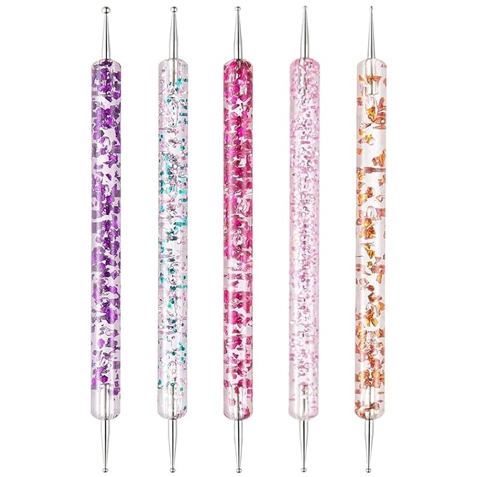 5 PCS Nail Dotting Tools Nail Art Tools Kit, Gel Polish Acrylic Nail Tools, Nail Design Tool Nail Dotting Pen for Nail Art