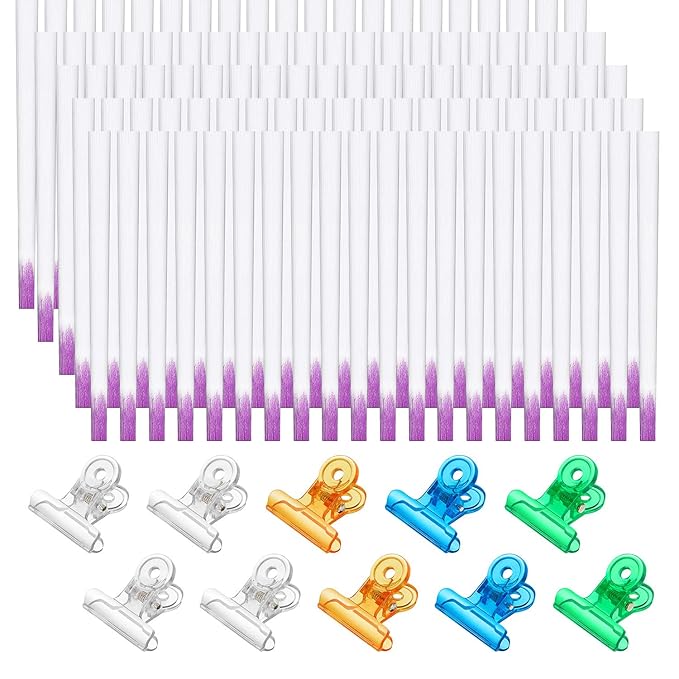 Blulu 100 Pcs Fiber Nail Kit Nail Fiberglass Extension Set for Quick Shaping Material Fake Tips Manicure Salon Tool