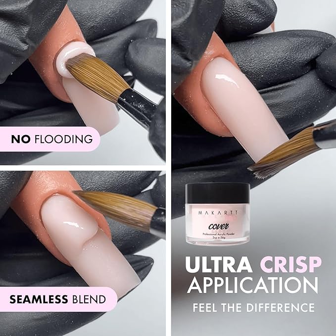 MakarttPro Acrylic Powder - 112g/4oz Nail Cover for Extension, Perfect for Professional Private Nail Technicians (Pink Silk)