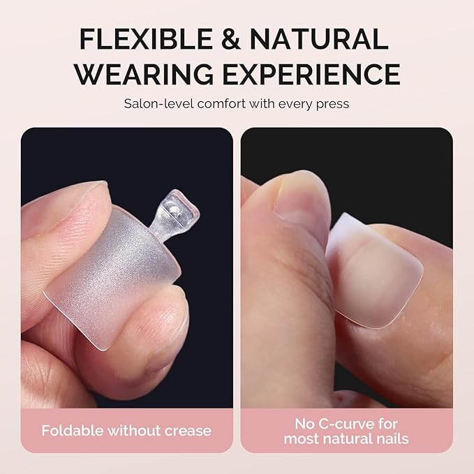 MelodySusie Square Toe X Nail Tips - 300Pcs 15 Sizes Clear Acrylic, Full Matte Full Cover Press on Nails for DIY Extension & Salon Use,Pre-Shaped for Long-Lasting Manicure