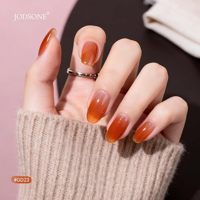 JODSONE 36Pcs Jelly Gel Nail Polish Kit with 4 Functional Gel for All Seasons