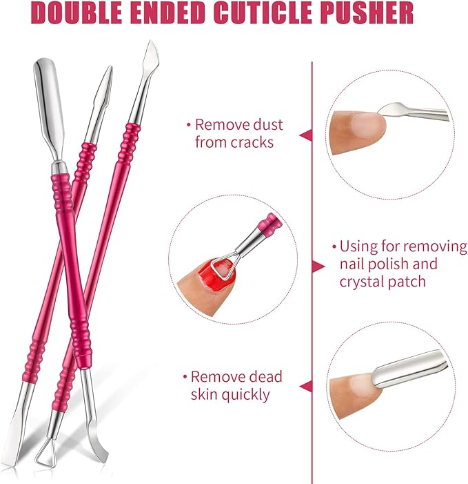 Mudder Nail Clipper False Nails Tip Cutter Set Cuticle Trimmer Nipper with Acrylic Clipper Cuticle Pusher Scraper Stainless Steel Cuticle Remover Manicure Pedicure Tools Kit for Salon Home Art Design