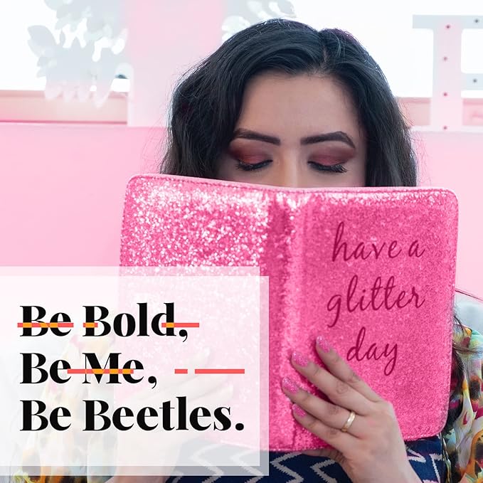 Beetles Glitter Gel Nail Polish - 15ML Hot Pink Reflective Diamond Color Soak Off Sparkle Gel UV Nail Lamp Nail Art Manicure Salon DIY at Home Gifts for Women