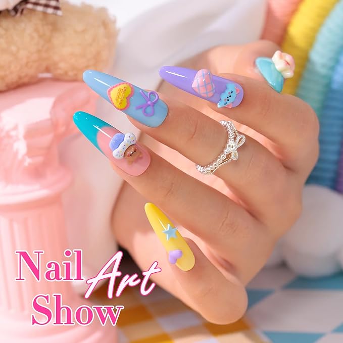 Double Rhythm 6 Pcs Hema Free Gel Polish Set 0.50 OZ Same Color Same Bottle Soak Off Neutral Natural Milky Gel Polish Kit Nail Art Manicure Salon DIY at Home (Pink Blue Green Teal-H6-12)