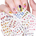 55 Sheets Flowers Nail Art Stickers, Holographic Floral Butterfly Bird Nail Art Decals, Small Flower Water Transfer Nail Decal Designs Supplies for Women Girls Manicure Decorations Nail Sticker Set