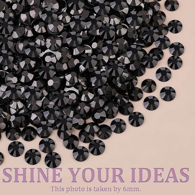 Resin Jelly Rhinestones for Crafting with B7000 Jewelry Glue, 2 Boxes Black Flatback Crystals with 3Pcs 10ml Glue, Bedazzling Non Hotfix Gems for DIY Tumblers Clothing Shoes Manicure