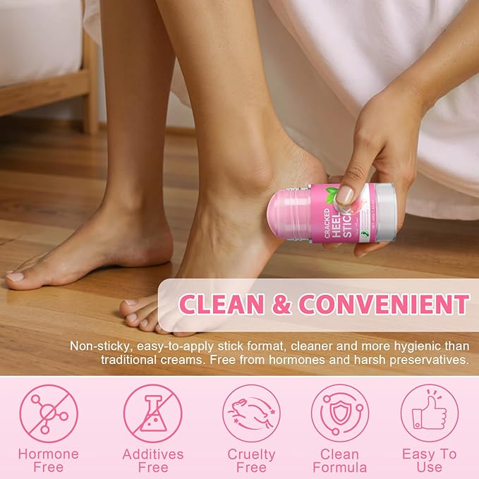 Urea Cream 60% Plus Salicylic Acid 2% Intensive Foot Repair Balm Stick for Dry Cracked/Chapped Heel/Hands Intensively Moisturization, Callus Removal/Softening/Soothing-Peach Scent|1.41 Oz/40 G